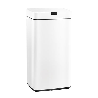 Devanti 45L Motion Sensor Bin Rubbish Automatic White-Home &amp; Garden &gt; Kitchen Bins-PEROZ Accessories