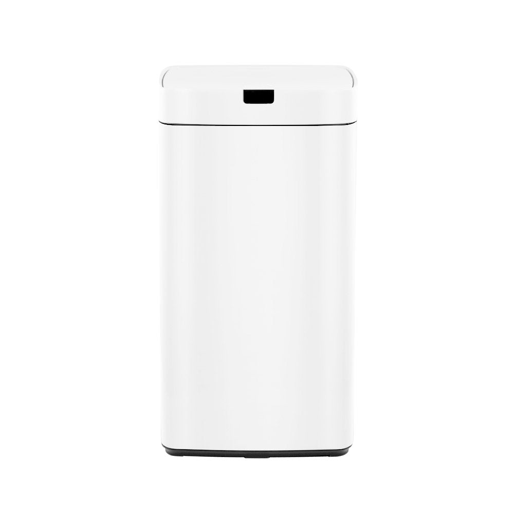 Devanti 45L Motion Sensor Bin Rubbish Automatic White-Home &amp; Garden &gt; Kitchen Bins-PEROZ Accessories