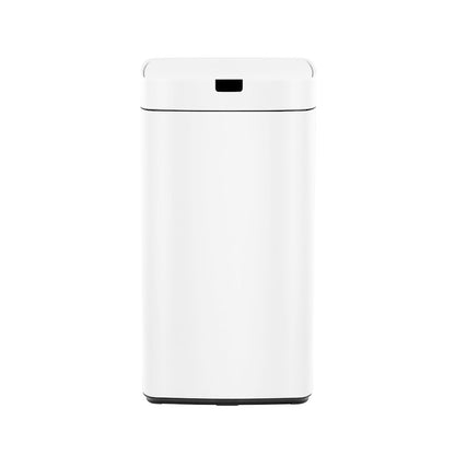 Devanti 45L Motion Sensor Bin Rubbish Automatic White-Home &amp; Garden &gt; Kitchen Bins-PEROZ Accessories