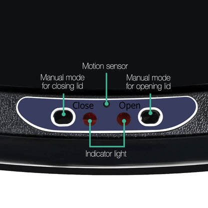 Devanti 68L Motion Sensor Bin Rubbish Automatic Black-Home &amp; Garden &gt; Kitchen Bins-PEROZ Accessories