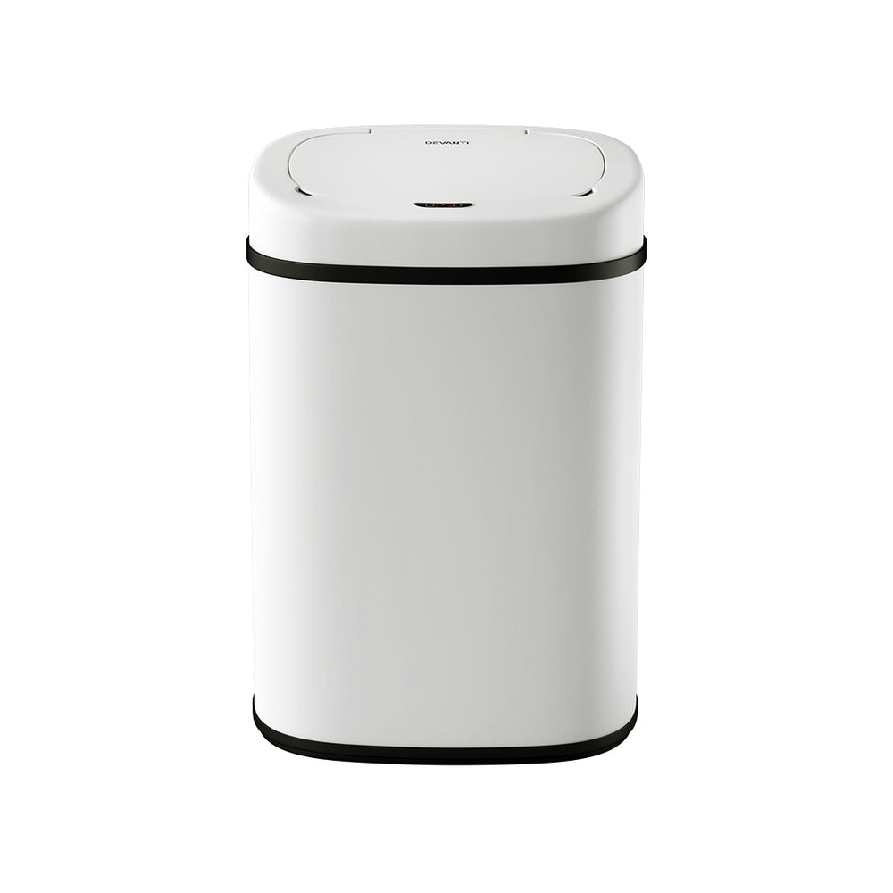 Devanti 82L Motion Sensor Bin Rubbish Automatic White-Appliances &gt; Kitchen Appliances-PEROZ Accessories