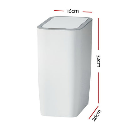 Devanti 9L Motion Sensor Bin Rubbish Automatic White-Home &amp; Garden &gt; Kitchen Bins-PEROZ Accessories