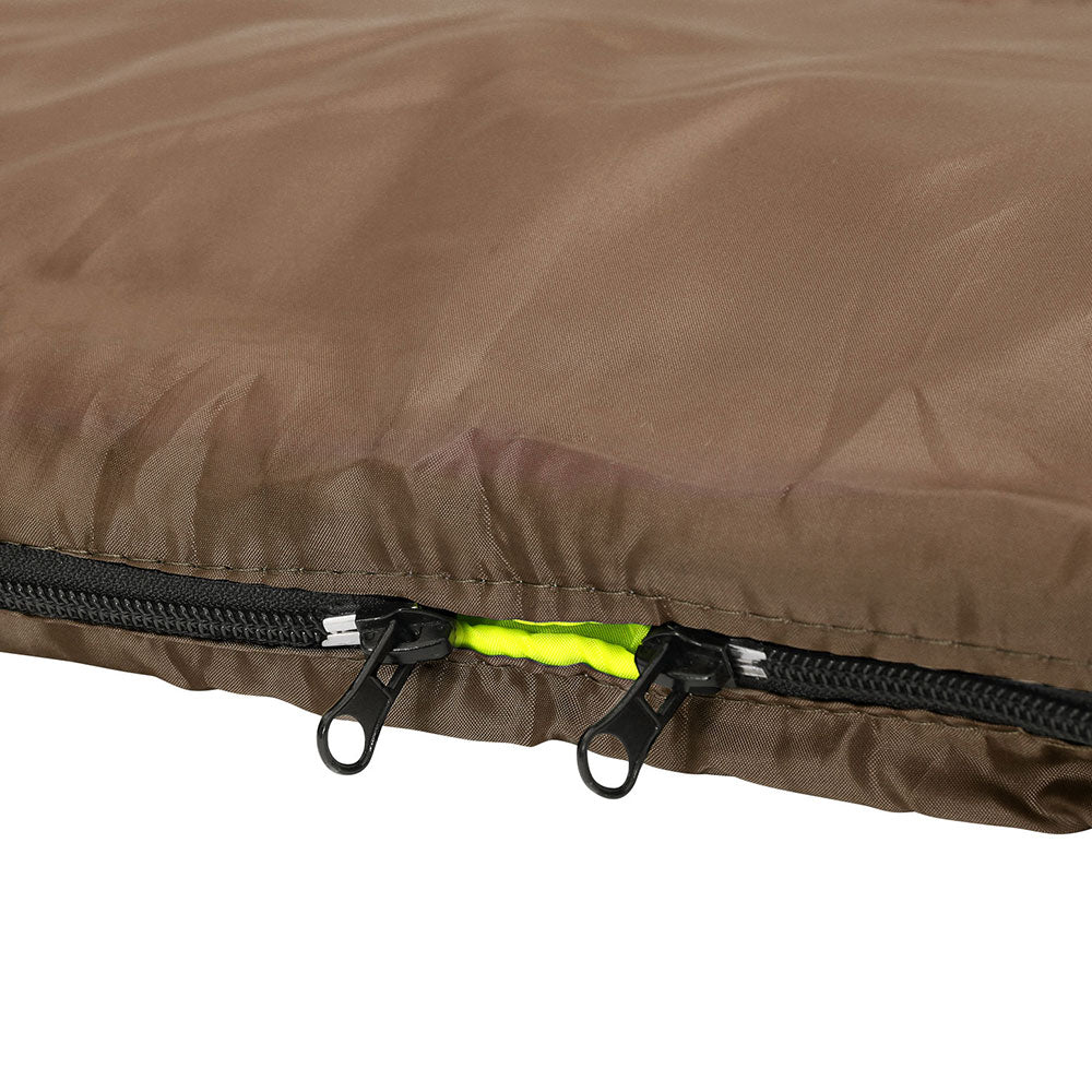 Weisshorn Sleeping Bag Double Bags Thermal Camping Hiking Tent Brown -5°C-Outdoor &gt; Camping-PEROZ Accessories