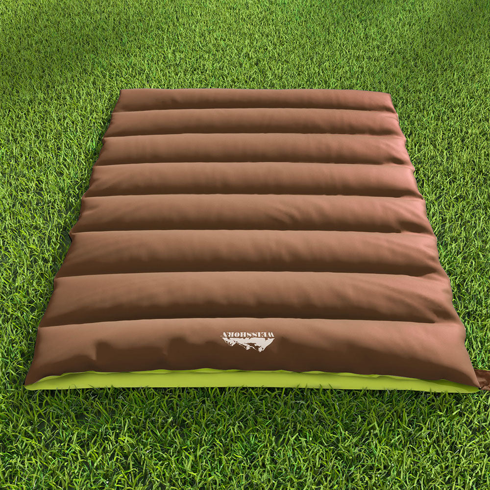 Weisshorn Sleeping Bag Double Bags Thermal Camping Hiking Tent Brown -5°C-Outdoor &gt; Camping-PEROZ Accessories