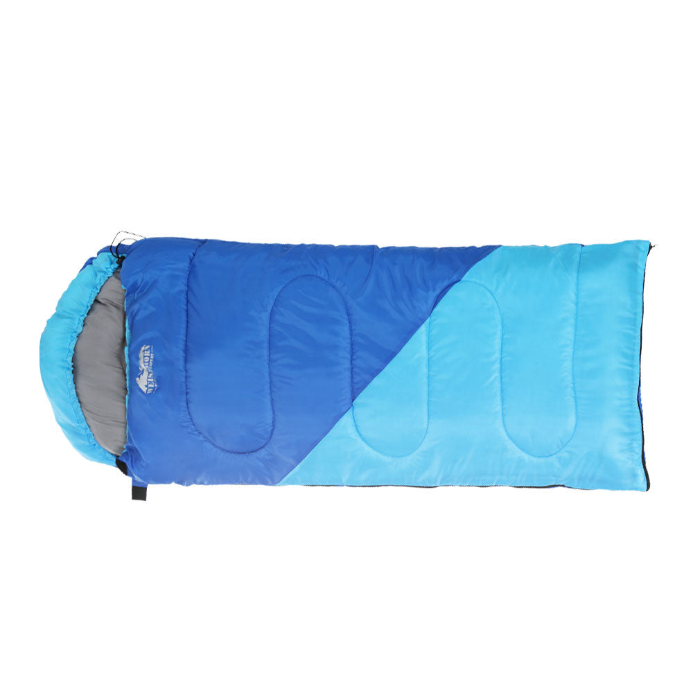 Weisshorn Sleeping Bag Bags Kids 172cm Camping Hiking Thermal Blue-Outdoor &gt; Camping-PEROZ Accessories