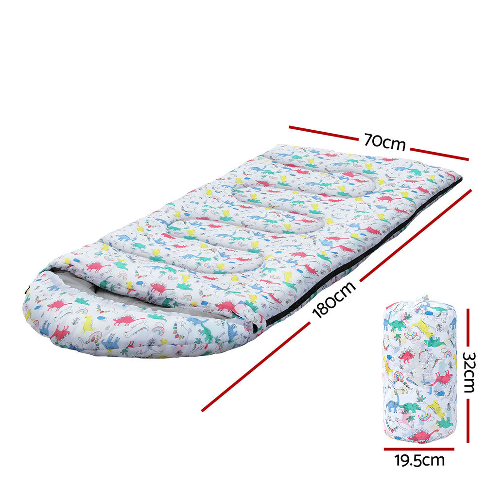 Weisshorn Sleeping Bag Kids Single Bags 180cm Thermal Camping Hiking White-Outdoor &gt; Camping-PEROZ Accessories