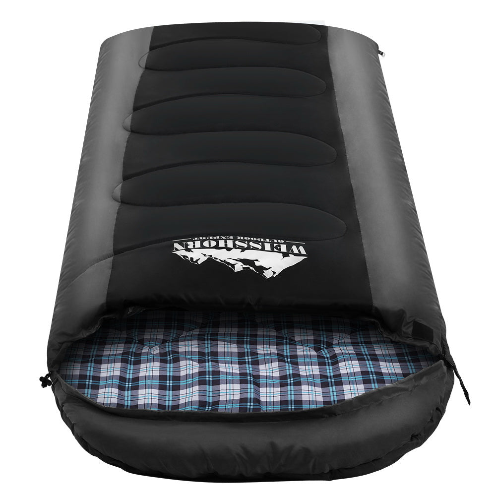 Weisshorn Sleeping Bag Camping Hiking Tent Winter Thermal Comfort 0 Degree Black-Outdoor &gt; Camping-PEROZ Accessories