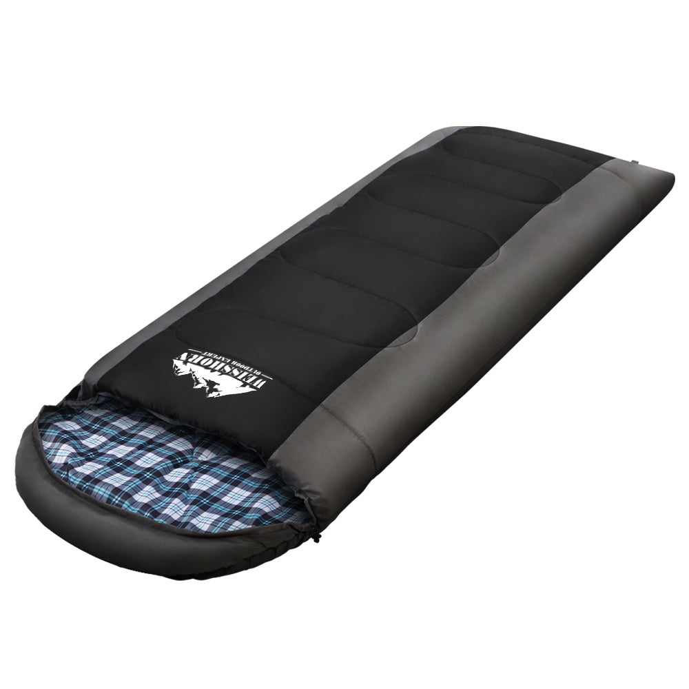 Weisshorn Sleeping Bag Camping Hiking Tent Winter Thermal Comfort 0 Degree Black-Outdoor &gt; Camping-PEROZ Accessories