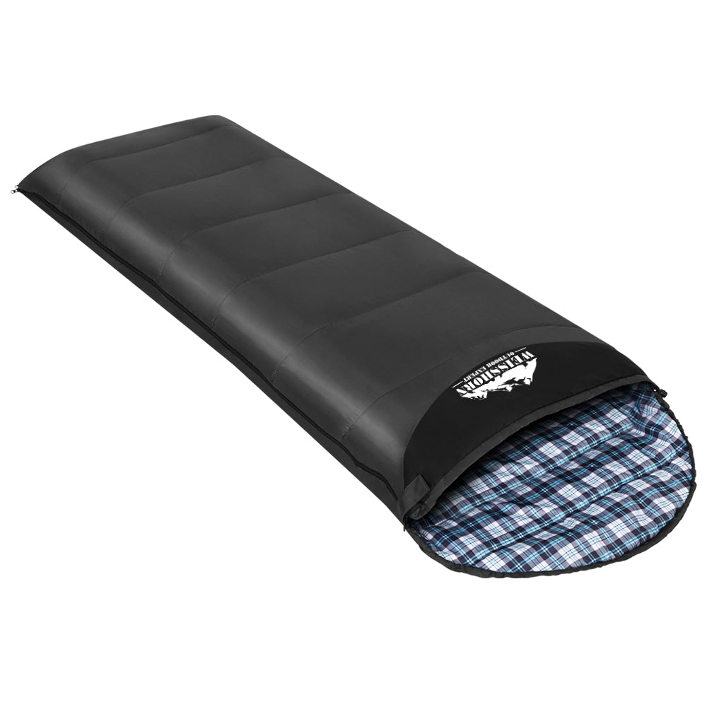 Weisshorn Sleeping Bag Single Camping Hiking Winter Thermal Grey-Outdoor &gt; Camping-PEROZ Accessories