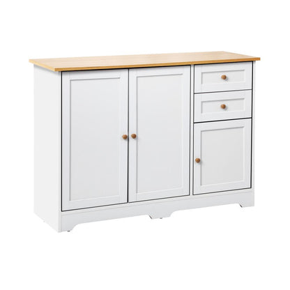 Oikiture Chest of Drawers with 2 Drawers and 2 Cabinet Buffet Sideboard Hallway Storage-Sideboard-PEROZ Accessories
