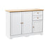 Oikiture Chest of Drawers with 2 Drawers and 2 Cabinet Buffet Sideboard Hallway Storage-Sideboard-PEROZ Accessories