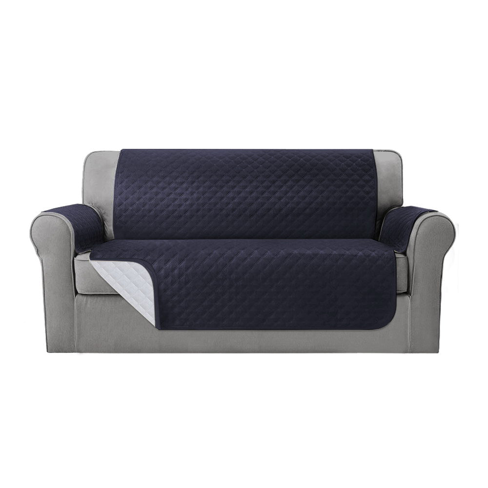Artiss Sofa Cover Quilted Couch Covers 100% Water Resistant 3 Seater Dark Grey-Furniture &gt; Sofas - Peroz Australia - Image - 1