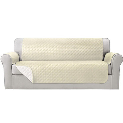 Artiss Sofa Cover Quilted Couch Covers 100% Water Resistant 4 Seater Beige-Furniture &gt; Sofas - Peroz Australia - Image - 2
