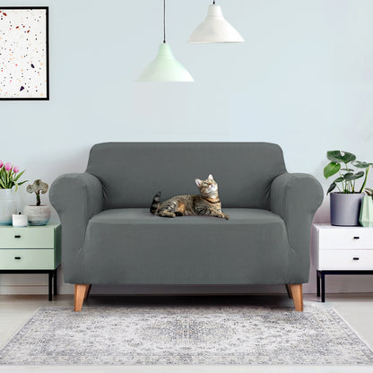 Artiss Sofa Cover Elastic Stretchable Couch Covers Grey 2 Seater-Furniture &gt; Sofas - Peroz Australia - Image - 7