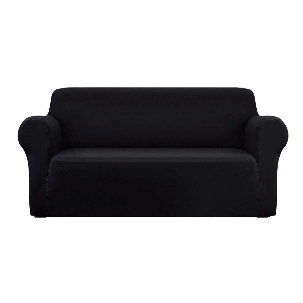 Artiss Sofa Cover Elastic Stretchable Couch Covers Black 3 Seater-Furniture &gt; Sofas - Peroz Australia - Image - 1