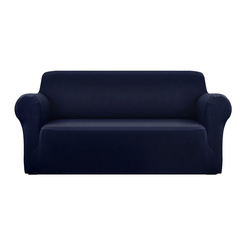 Artiss Sofa Cover Elastic Stretchable Couch Covers Navy 3 Seater-Furniture &gt; Sofas - Peroz Australia - Image - 1