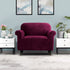 Artiss Velvet Sofa Cover Plush Couch Cover Lounge Slipcover 1 Seater Ruby Red-Furniture > Sofas - Peroz Australia - Image - 1