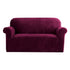 Artiss Velvet Sofa Cover Plush Couch Cover Lounge Slipcover 2 Seater Ruby Red-Furniture > Sofas - Peroz Australia - Image - 1