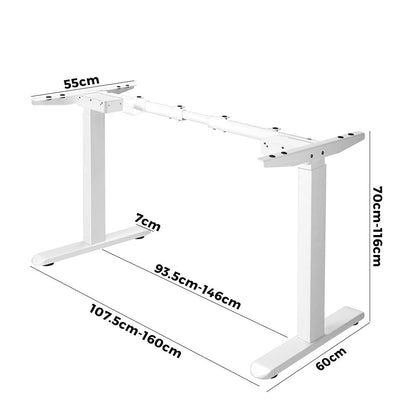 Oikiture Standing Desk Frame Only Height Adjustable Motorised Desk Dual Motor-Standing Desk-PEROZ Accessories