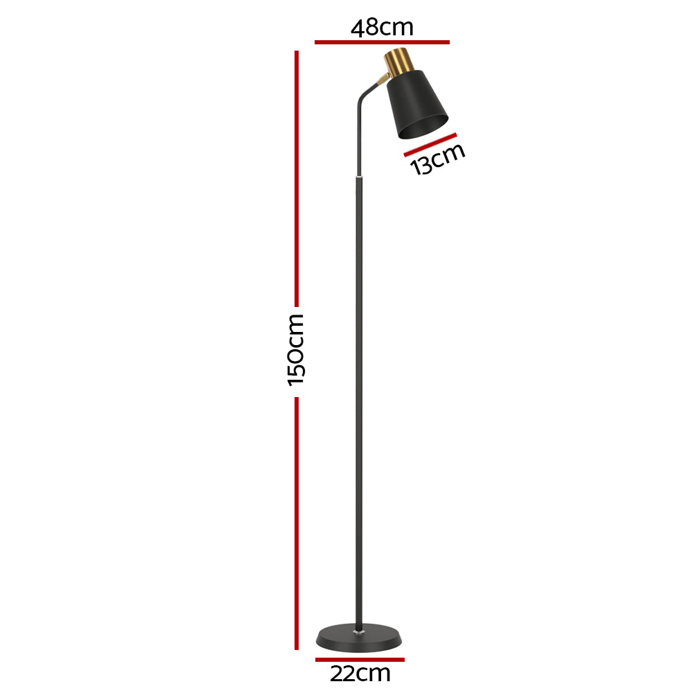 Artiss Floor Lamp Modern Light Stand LED Home Room Office Reading Black-Furniture &gt; Living Room-PEROZ Accessories