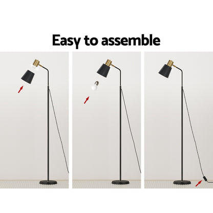 Artiss Floor Lamp Modern Light Stand LED Home Room Office Reading Black-Furniture &gt; Living Room-PEROZ Accessories