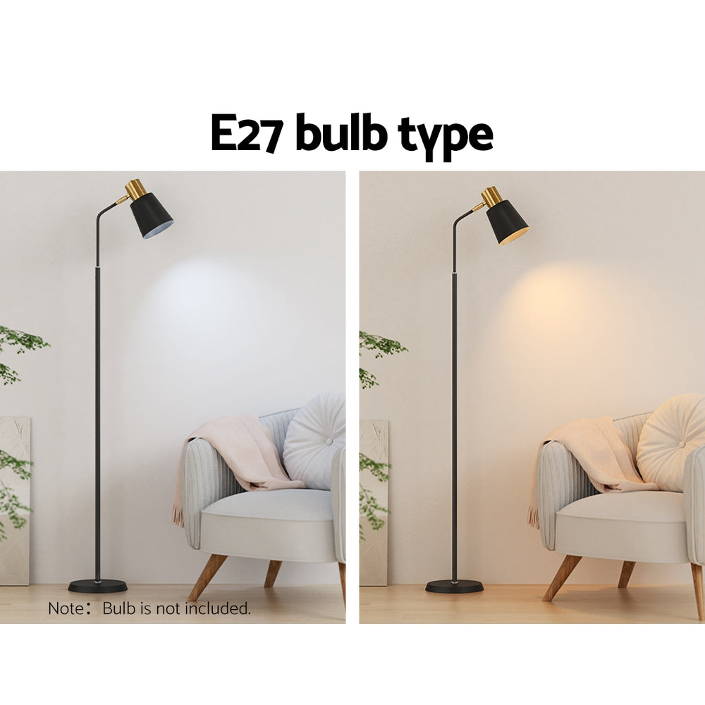 Artiss Floor Lamp Modern Light Stand LED Home Room Office Reading Black-Furniture &gt; Living Room-PEROZ Accessories