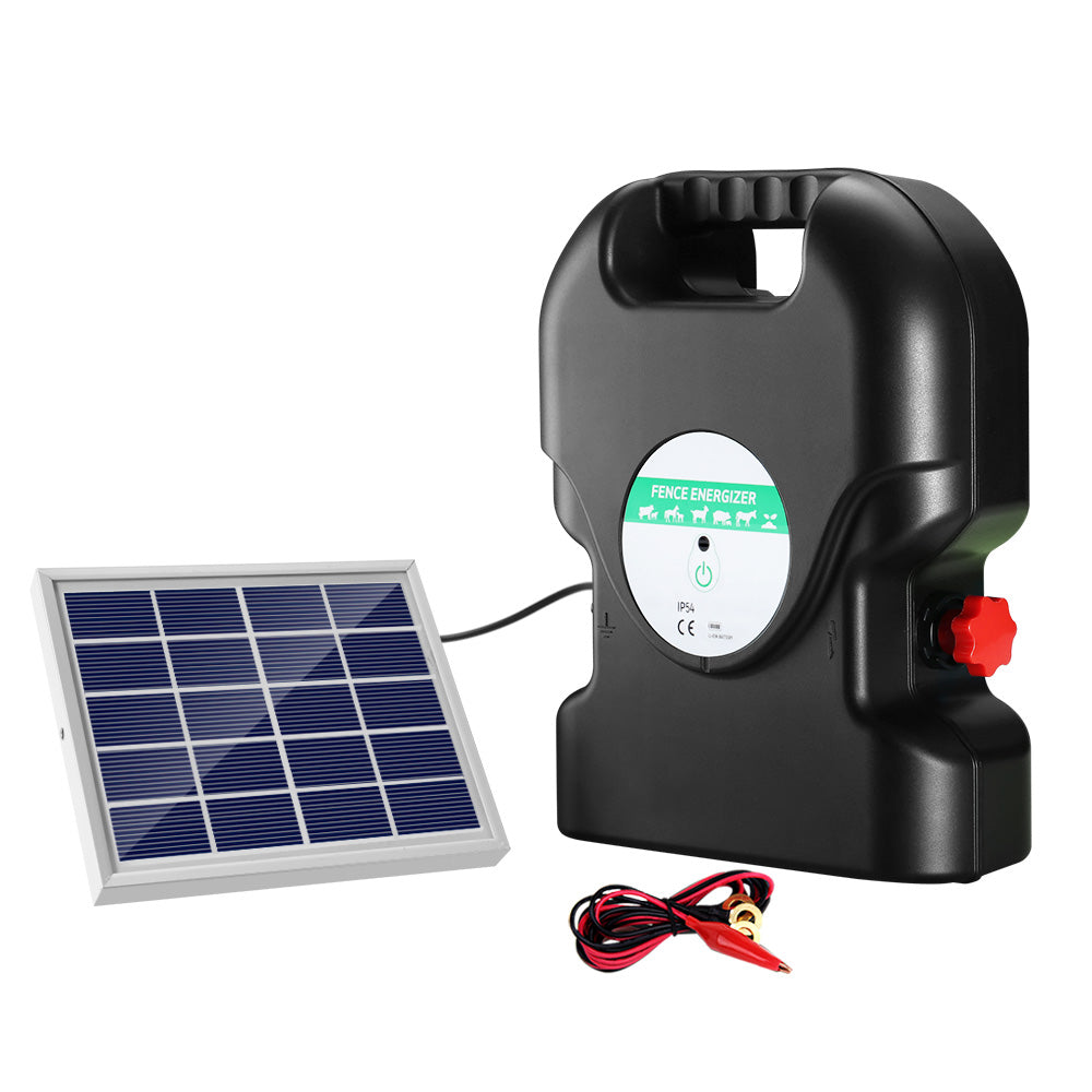 Giantz 20km Electric Fence Energiser Solar Energizer Charger Farm Animal 1.2J-Pet Care &gt; Farm Supplies-PEROZ Accessories