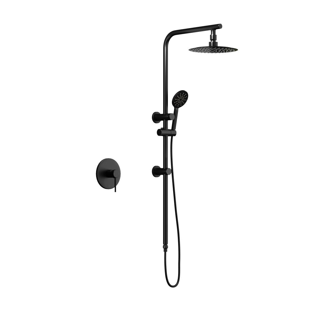 Shop Welba 10&quot; Rain Shower Head Set Round Handheld With Shower Mixer Tap Black  | PEROZ Australia