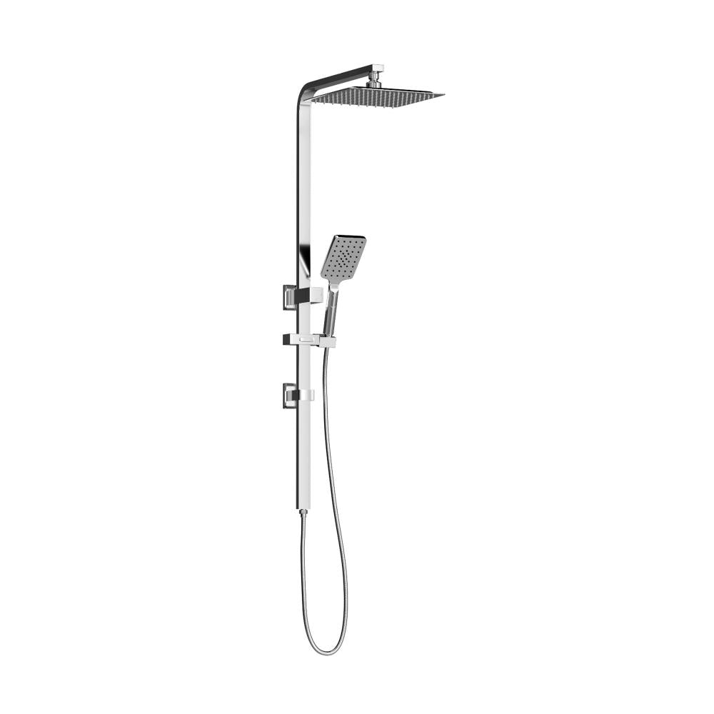 Shop Welba 10&quot; Rain Shower Head Set Square 3-Mode Handheld Shower Rail Set Chrome  | PEROZ Australia
