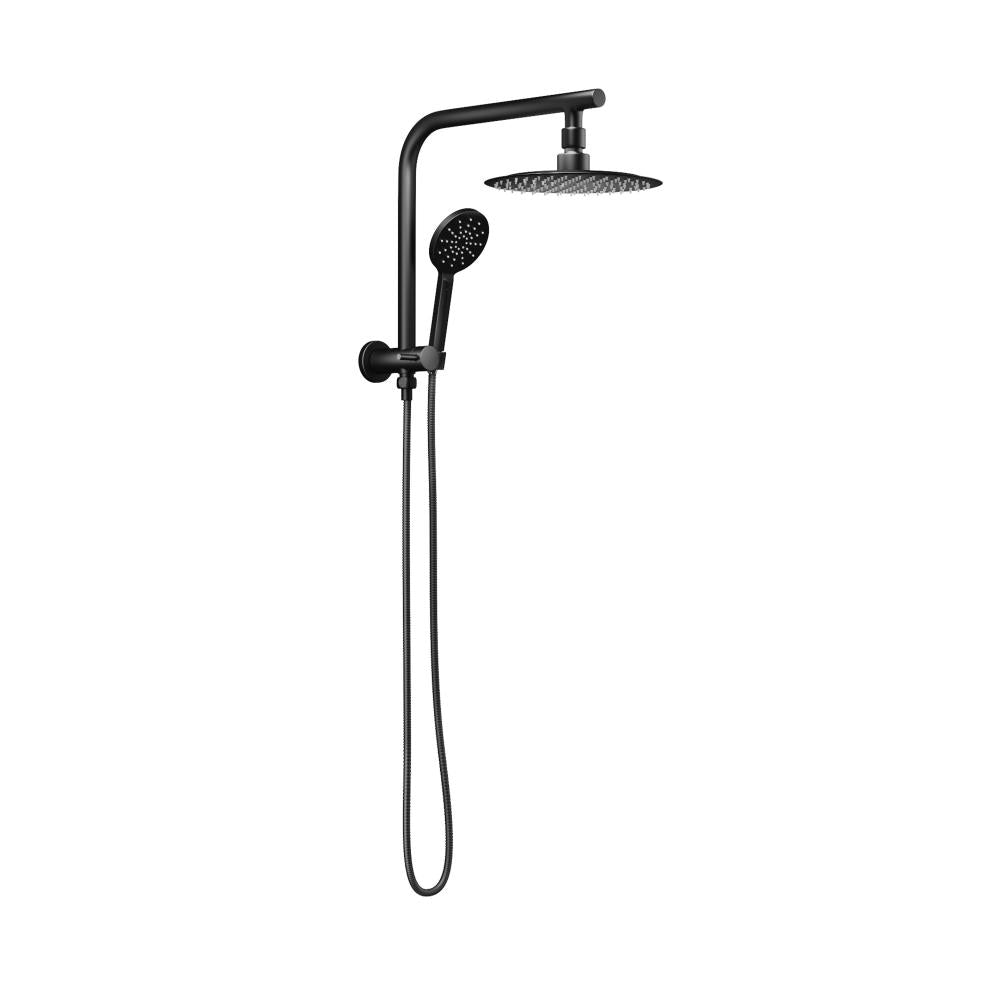 Shop Welba 10&quot; Rain Shower Head Set Round 3-Mode Handheld Shower Gooseneck Black  | PEROZ Australia