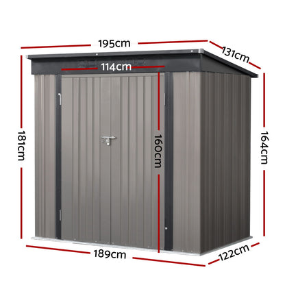 Giantz Garden Shed Sheds Outdoor Storage 1.95x1.31M Steel Workshop House Tool-Home &amp; Garden &gt; Storage-PEROZ Accessories