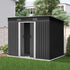 Giantz Garden Shed Outdoor Storage Sheds 2.38x1.31M Tool Metal Base House Grey-Home & Garden > Storage-PEROZ Accessories