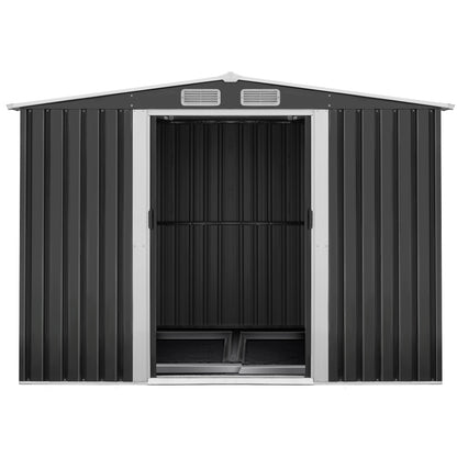 Giantz Garden Shed Outdoor Storage Sheds 2.6x3.9x2M Workshop Metal Base Grey-Home &amp; Garden &gt; Storage-PEROZ Accessories