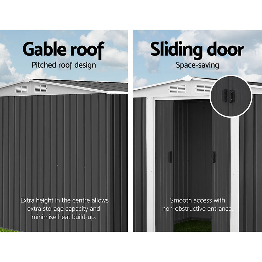 Giantz Garden Shed Outdoor Storage Sheds Tool Workshop 2.58X2.07M-Home &amp; Garden &gt; Storage-PEROZ Accessories