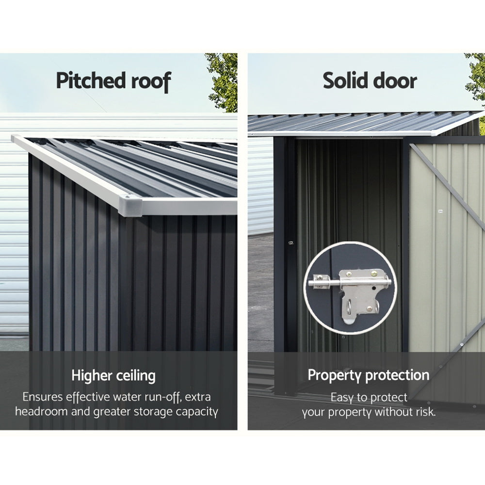 Giantz Garden Shed Sheds Outdoor Tool 2.49x1.04M Storage Workshop House Galvanised Steel-Home &amp; Garden &gt; Storage-PEROZ Accessories
