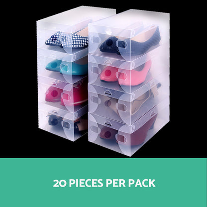 Artiss 20X Shoe Box Storage Clear Case Foldable Stackable-Home &amp; Garden &gt; Storage-PEROZ Accessories