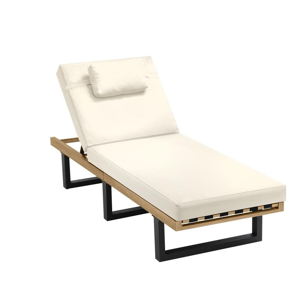 Livsip Sun Lounge Outdoor Lounger Day Bed Garden Patio Furniture Setting Beige |PEROZ Australia