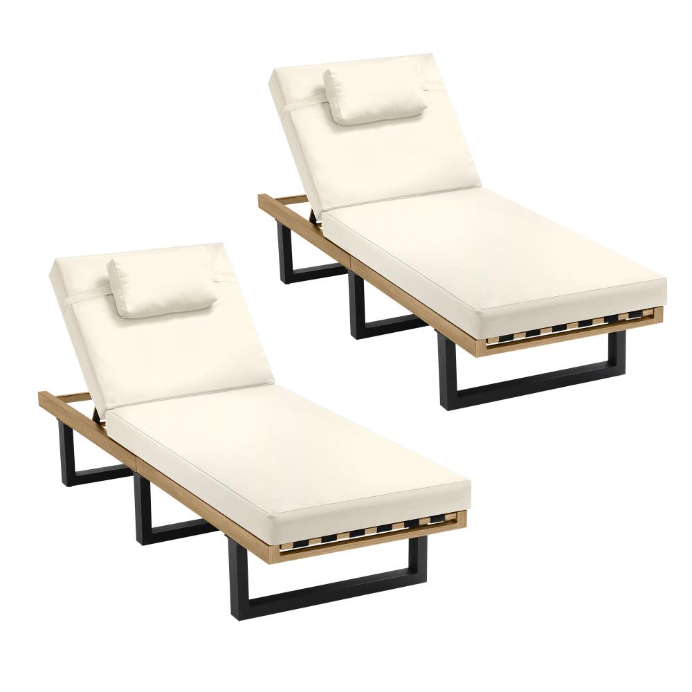 Livsip 2X Sun Lounge Outdoor Lounger Patio Furniture Setting Day Bed Garden |PEROZ Australia