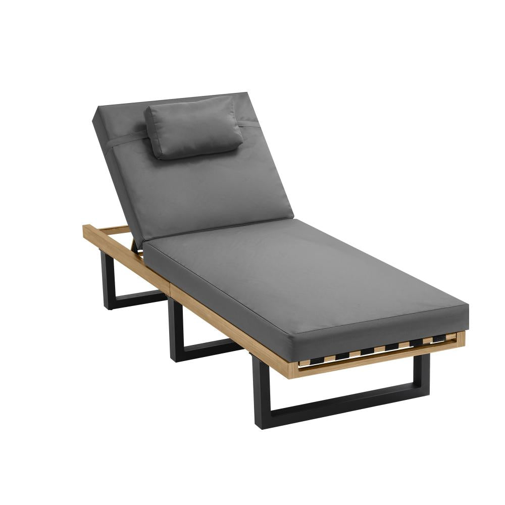Livsip Sun Lounge Outdoor Lounger Day Bed Garden Patio Furniture Setting Grey |PEROZ Australia