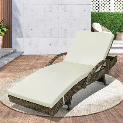 Livsip Sun Lounger Wicker Lounge Day Bed Sofa Outdoor Patio Set Pool Furniture-Sun Lounge-PEROZ Accessories
