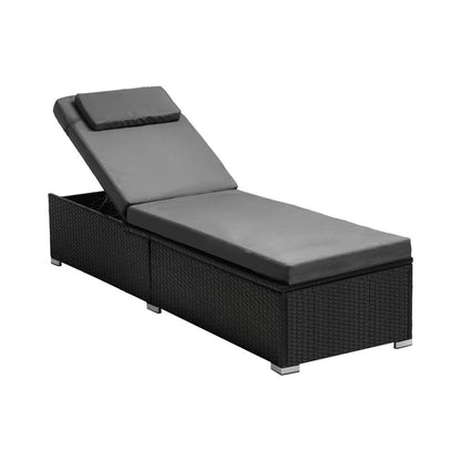 Shop Livsip Sun Lounge Wicker Lounger Patio Furniture Outdoor Setting Day Bed  | PEROZ Australia