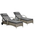 Shop Livsip 2x Wheeled Sun Lounger Day Bed W/ Table Outdoor Setting Patio Furniture  | PEROZ Australia
