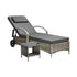 Shop Livsip Sun Lounger Wheeled Day Bed with Table Patio Outdoor Setting Furniture  | PEROZ Australia