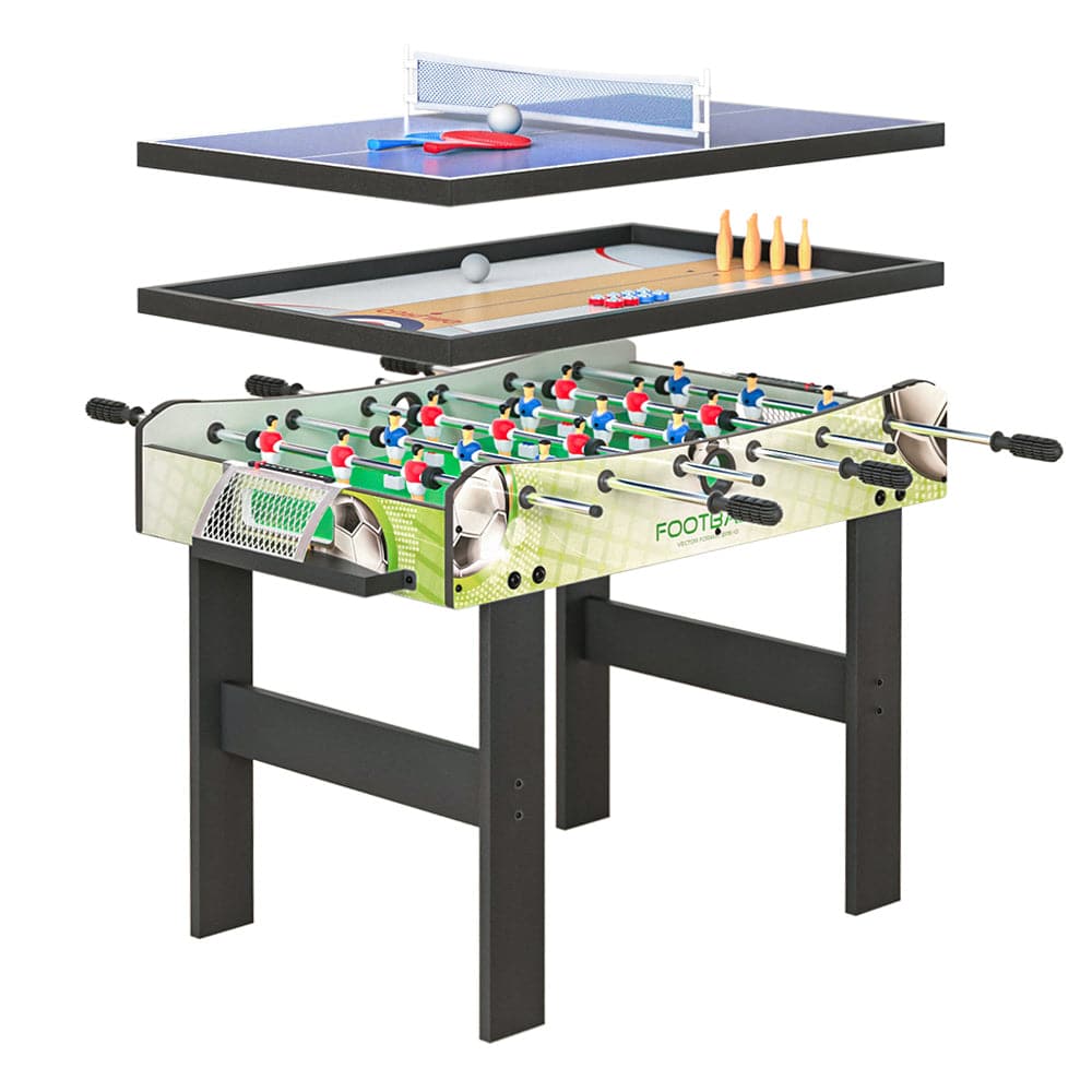 4-In-1 Soccer Table Tennis Bowling Shuffleboard Game Foosball Games Gift-Baby &amp; Kids &gt; Toys-PEROZ Accessories