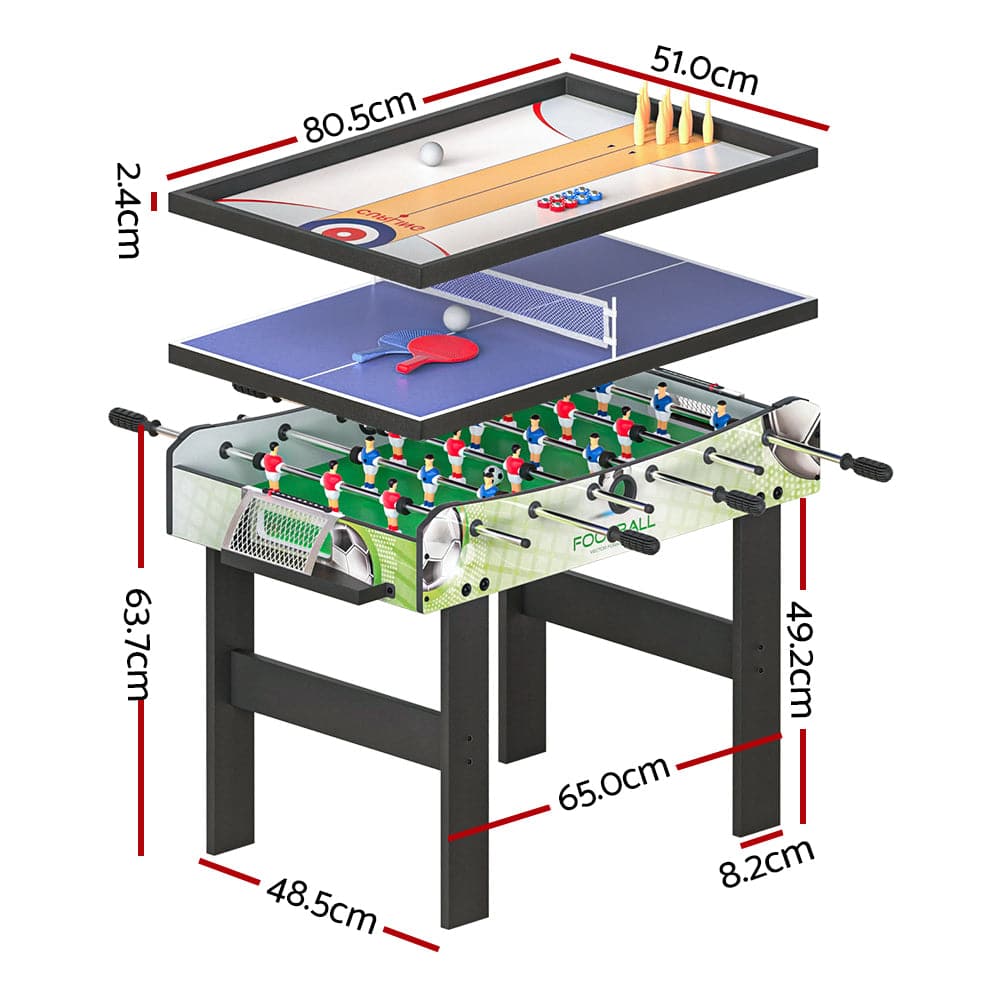 4-In-1 Soccer Table Tennis Bowling Shuffleboard Game Foosball Games Gift-Baby &amp; Kids &gt; Toys-PEROZ Accessories