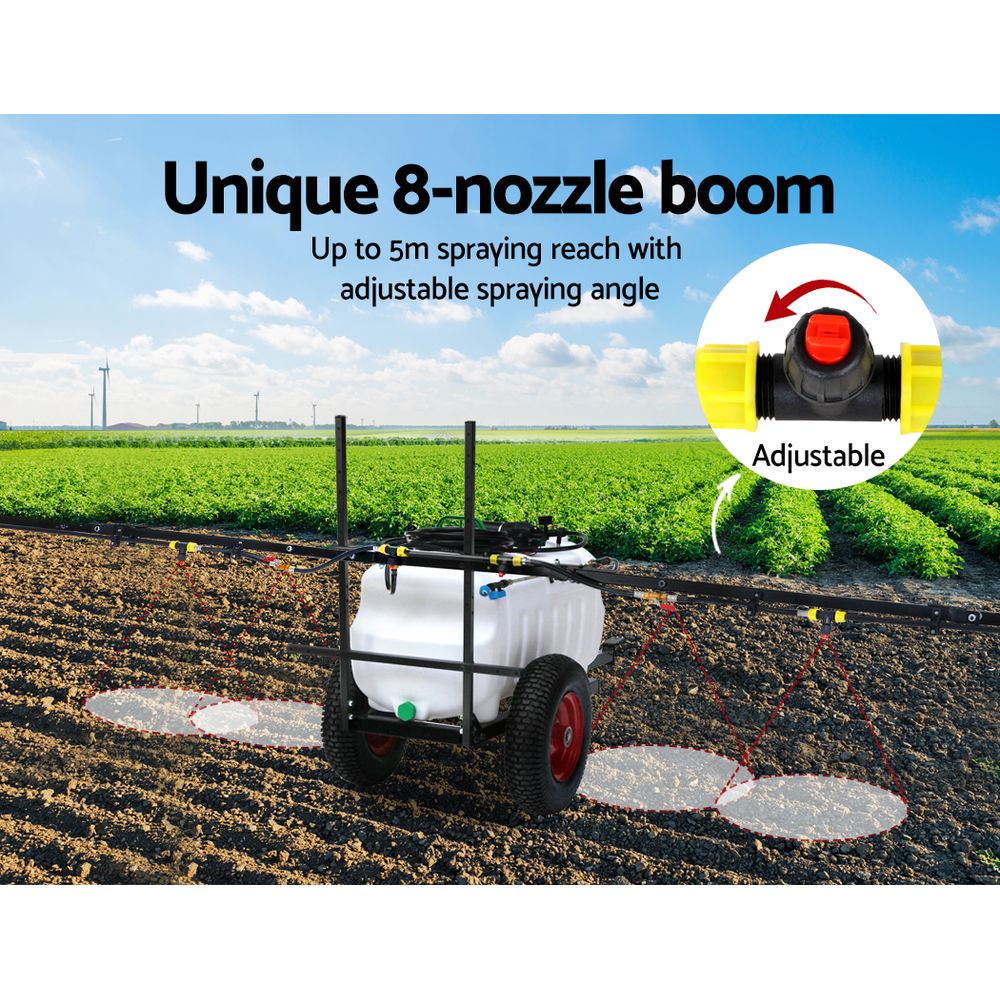 Giantz 100L ATV Weed Sprayer 5M Boom Trailer Spot Spray Tank Farm Pump-Home &amp; Garden &gt; Garden Tools-PEROZ Accessories