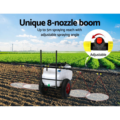 Giantz 100L ATV Weed Sprayer 5M Boom Trailer Spot Spray Tank Farm Pump-Home &amp; Garden &gt; Garden Tools-PEROZ Accessories