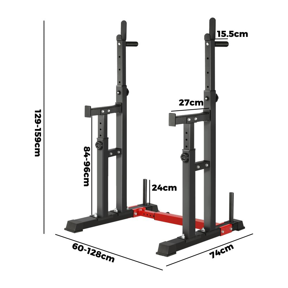 Finex Adjustable Squat Rack Weight Bench Press Barbell Bar Stand Weight Lifting-Squat Rack-PEROZ Accessories
