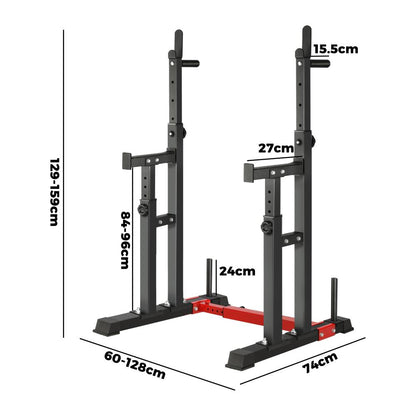 Finex Adjustable Squat Rack Weight Bench Press Barbell Bar Stand Weight Lifting-Squat Rack-PEROZ Accessories