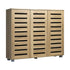 Oikiture Shoes Cabinet Shoe Storage Rack Organiser Shelf 3 Doors 30 Pairs Wooden-Shoe Storage Cabinet-PEROZ Accessories